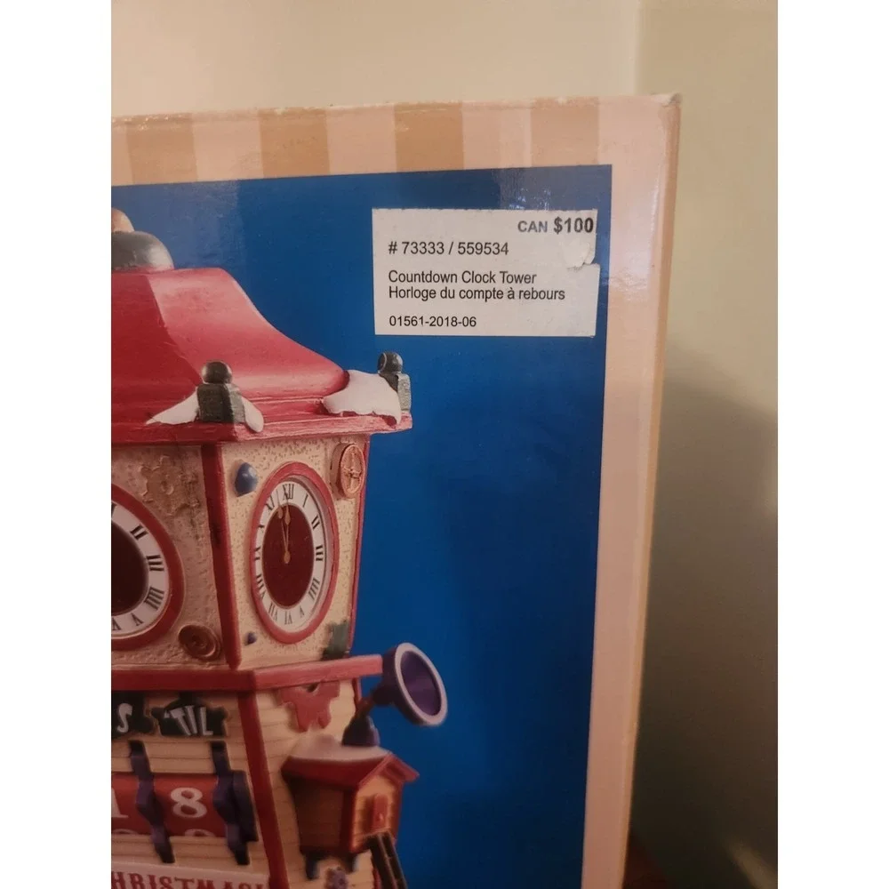 Lemax 2017 Holiday Village Countdown Clock Tower Christmas #73333 W/ Box‎